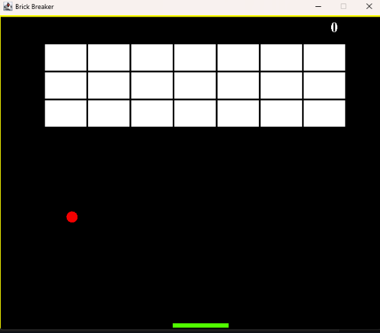 Screenshot of the Brick Braker Game